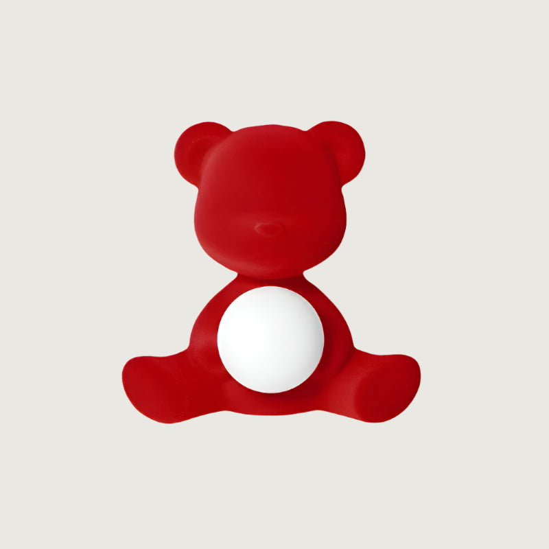 Lámpara de Mesa Teddy con Esfera Luminosa – Diseño Tierno y Superficie de Terciopelo 9