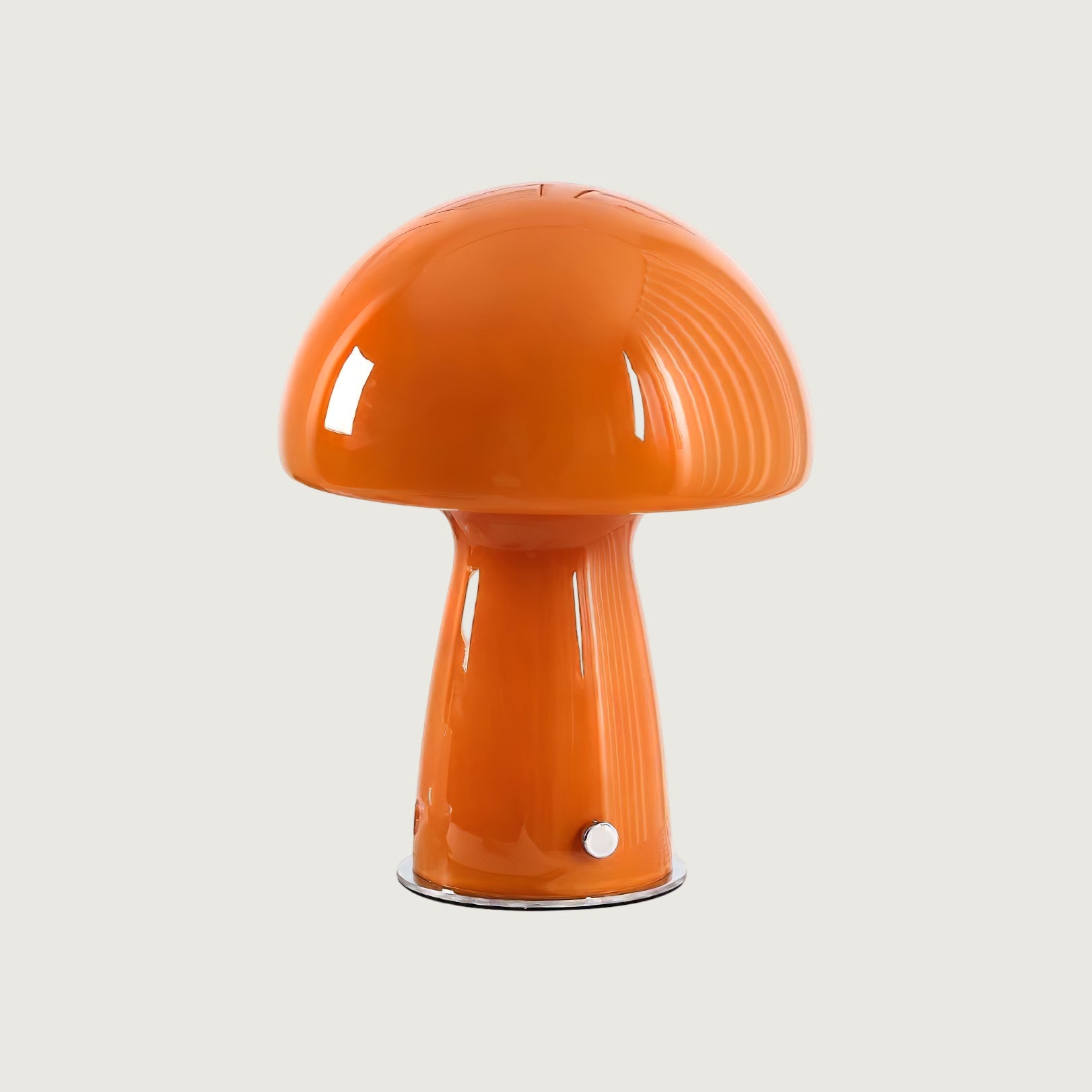 Lámpara de Mesa Tipo Hongo Retro Naranja y Blanco, Diseño Moderno para Escritorios y Mesitas de Noche 9
