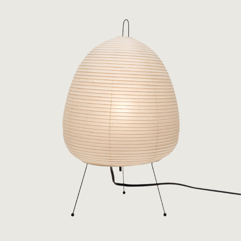Lámpara de Mesa Washi de Papel de Morera y Metal – Diseño Japonés, Luz Suave y Acogedora 0