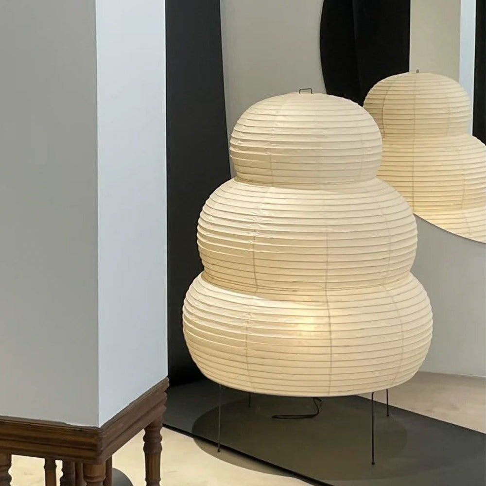 Lámpara de Mesa Washi de Papel de Morera y Metal – Diseño Japonés, Luz Suave y Acogedora 8