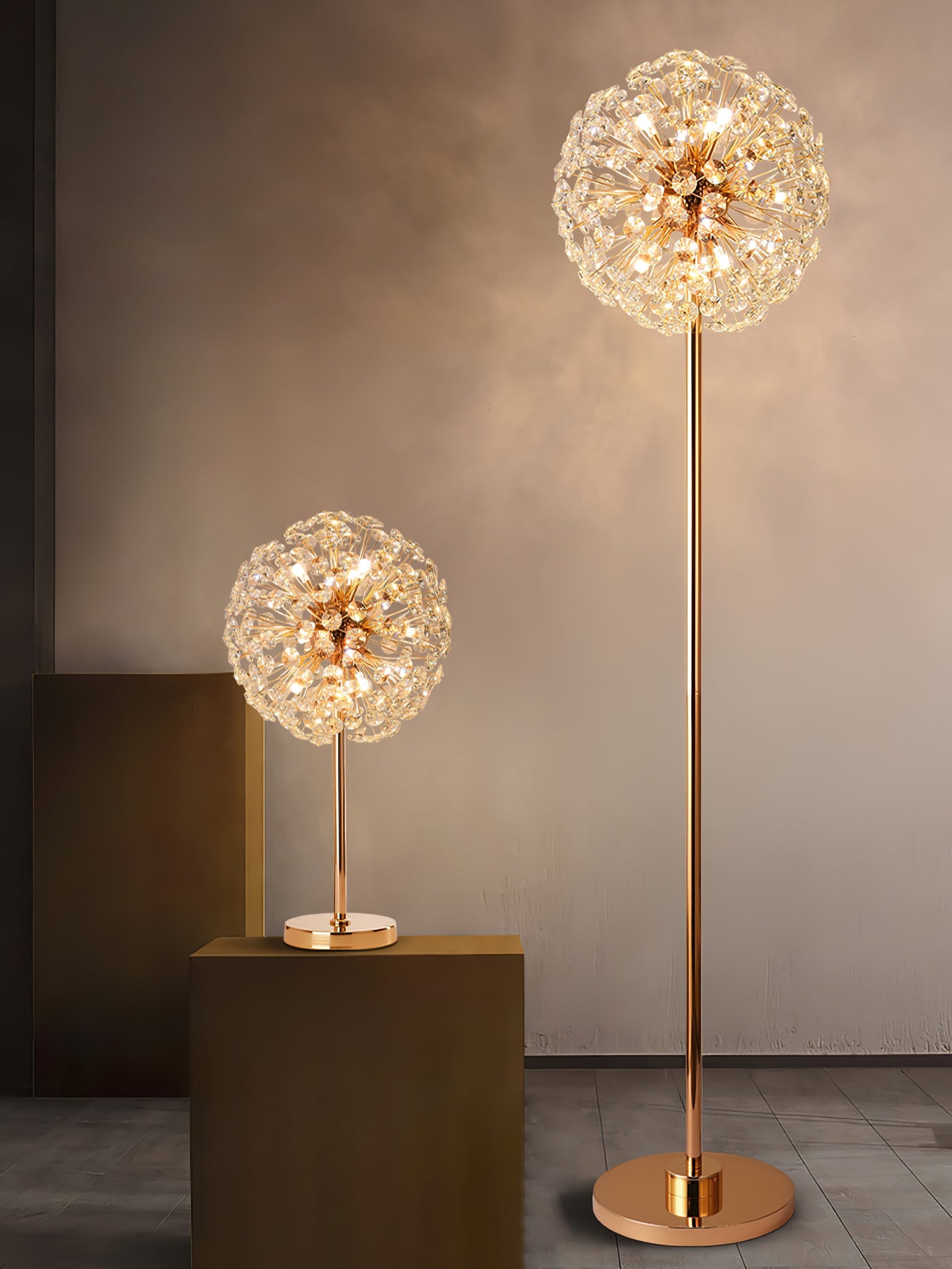 Lámpara de Mesa de Cristal en Forma de Diente de León – Diseño Elegante para Interior 6