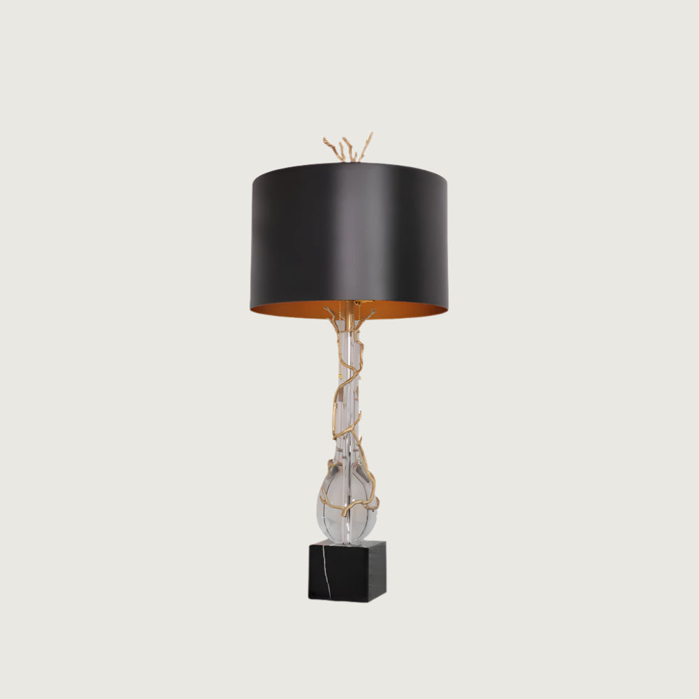 Lámpara de Mesa de Diseño Natural con Base de Mármol y Pantalla de Acero, 36.2 de Altura, Ideal para Decorar Tu Hogar 0