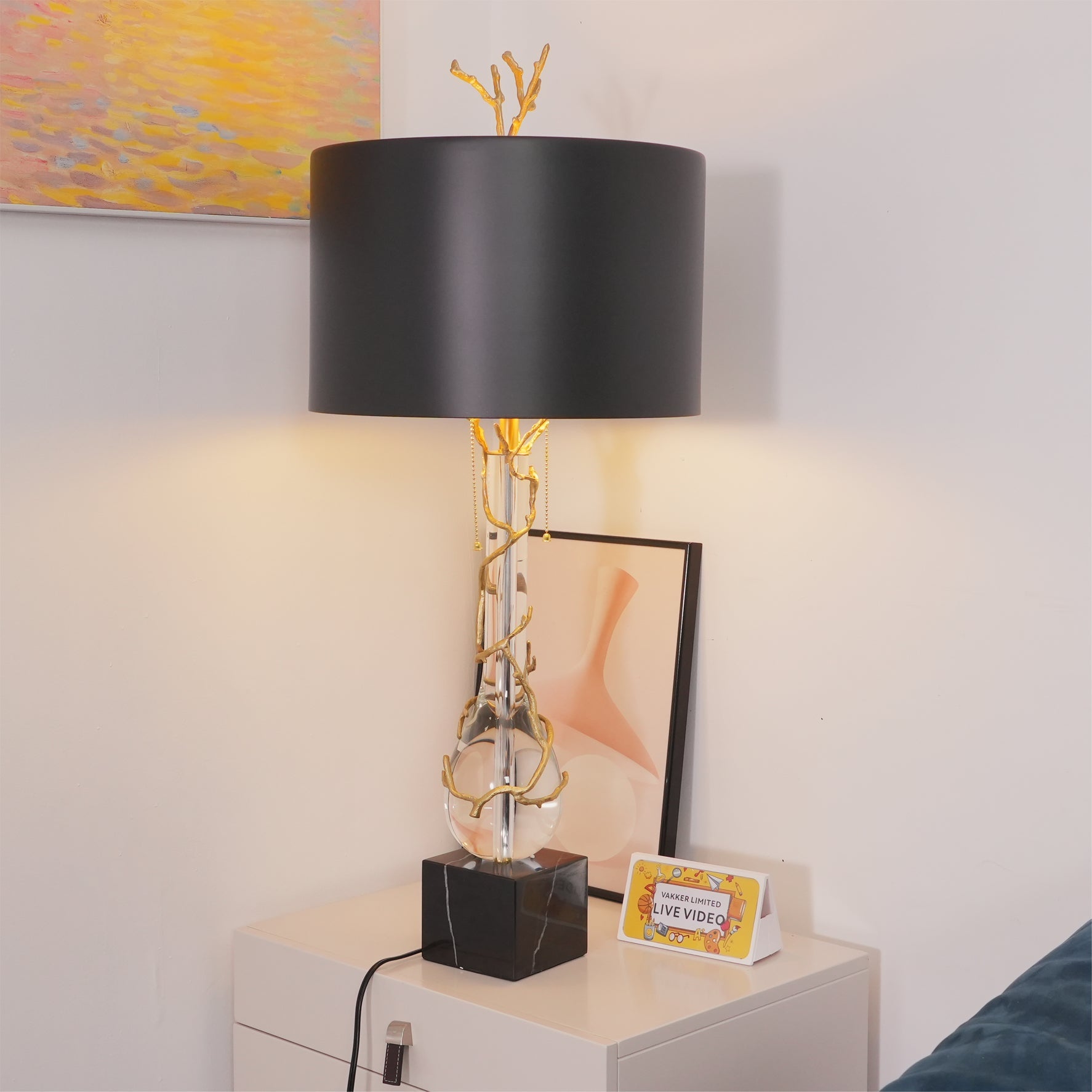 Lámpara de Mesa de Diseño Natural con Base de Mármol y Pantalla de Acero, 36.2 de Altura, Ideal para Decorar Tu Hogar 1