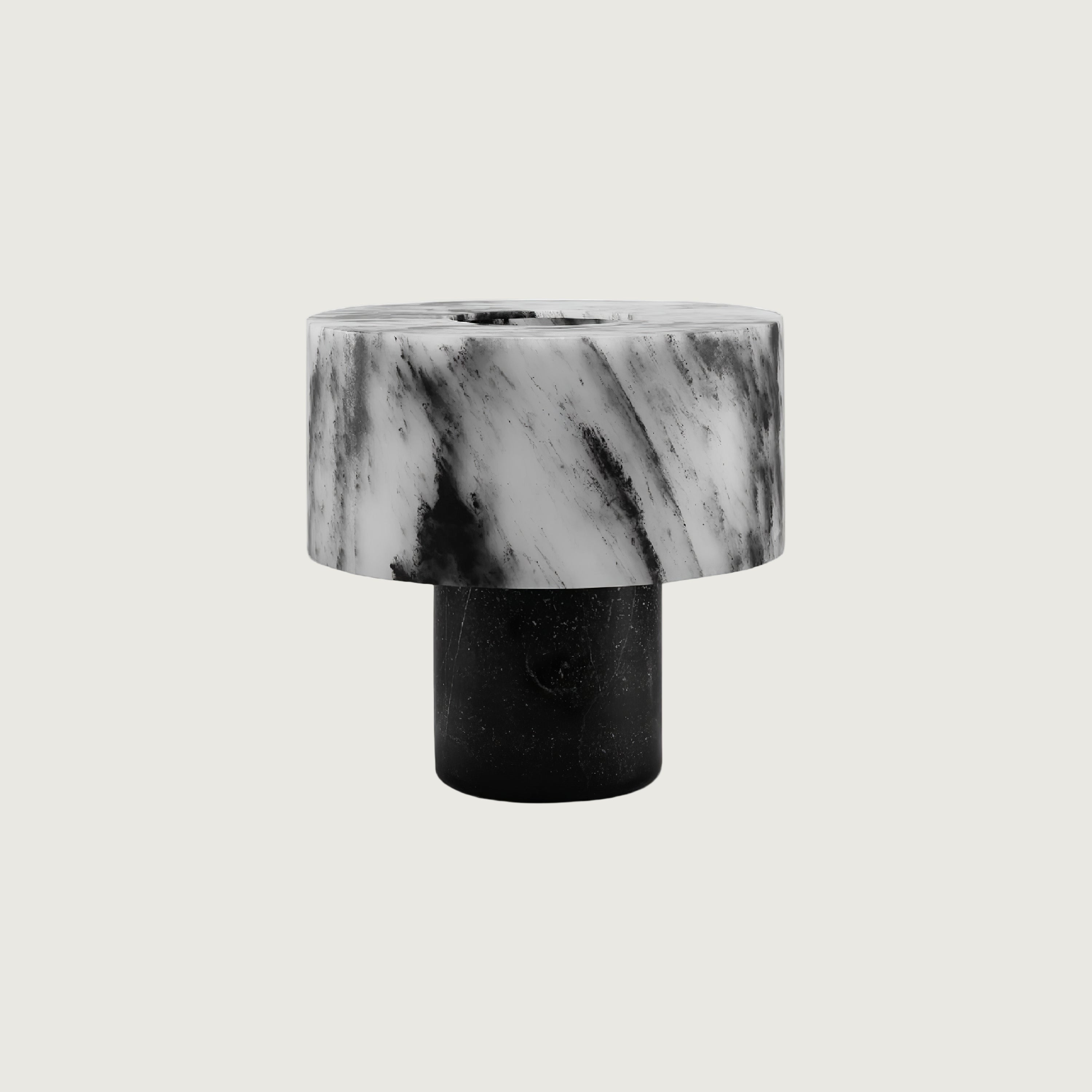 Lámpara de Mesa de Mármol Gris y Negro con Diseño Gótico – Tamaño Estándar 38cm 0
