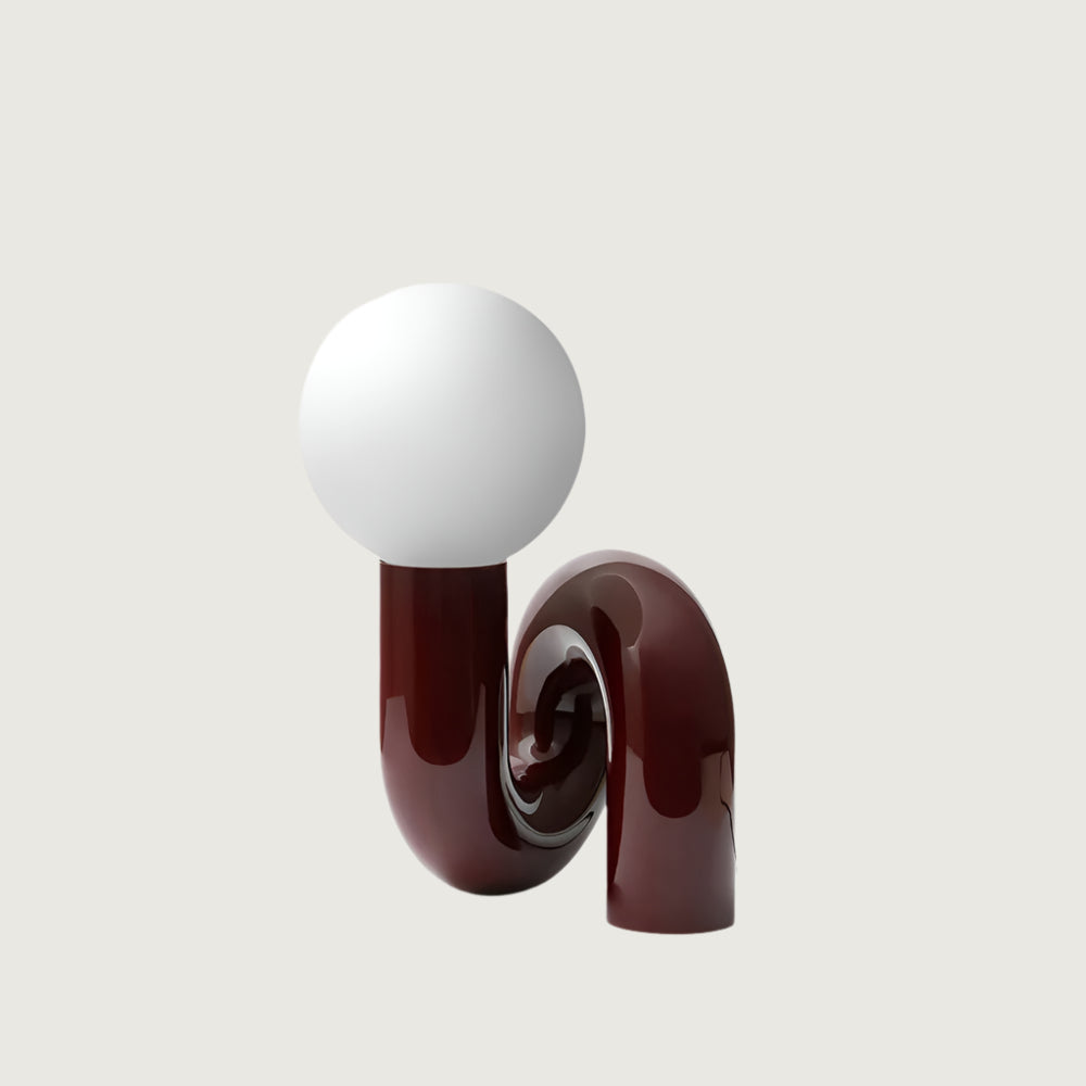 Lámpara de Mesa de Vidrio en Espiral, Diseño Elegante y Acabados en Varios Colores, Ideal para Escritorio y Mesita de Noche 0