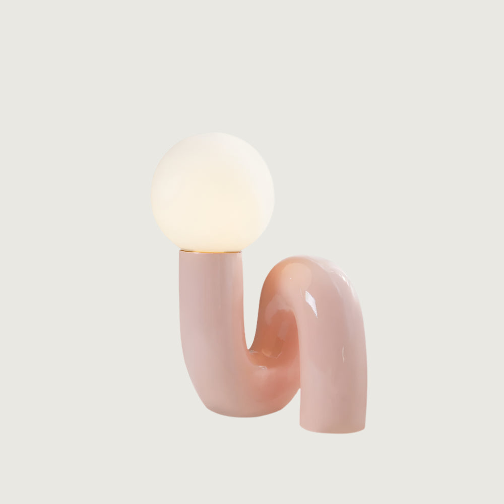 Lámpara de Mesa de Vidrio en Espiral, Diseño Elegante y Acabados en Varios Colores, Ideal para Escritorio y Mesita de Noche 1