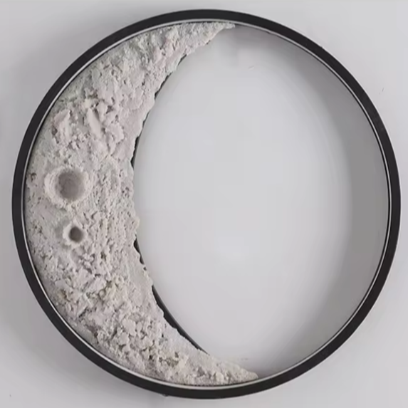 Lámpara de Pared 3D en Forma de Luna LED – Aplique Pared de Aluminio, Hierro y Resina, 15.75 Pulgadas 4