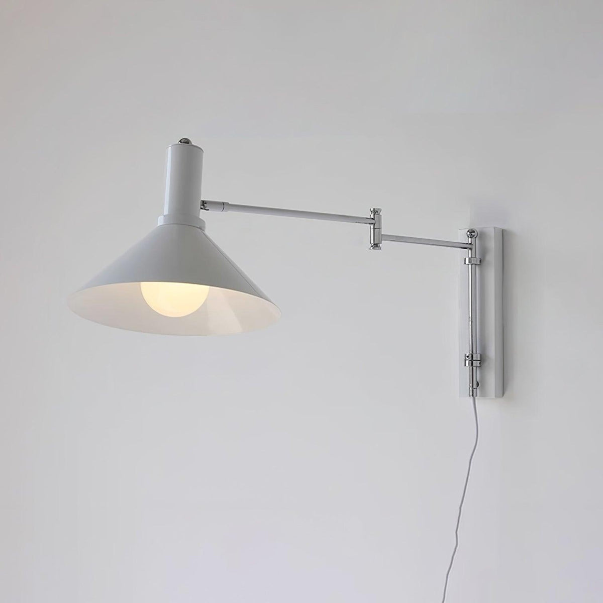 Quion - Lámpara de Pared Ajustable en Blanco - Negro y Rojo - Aplique