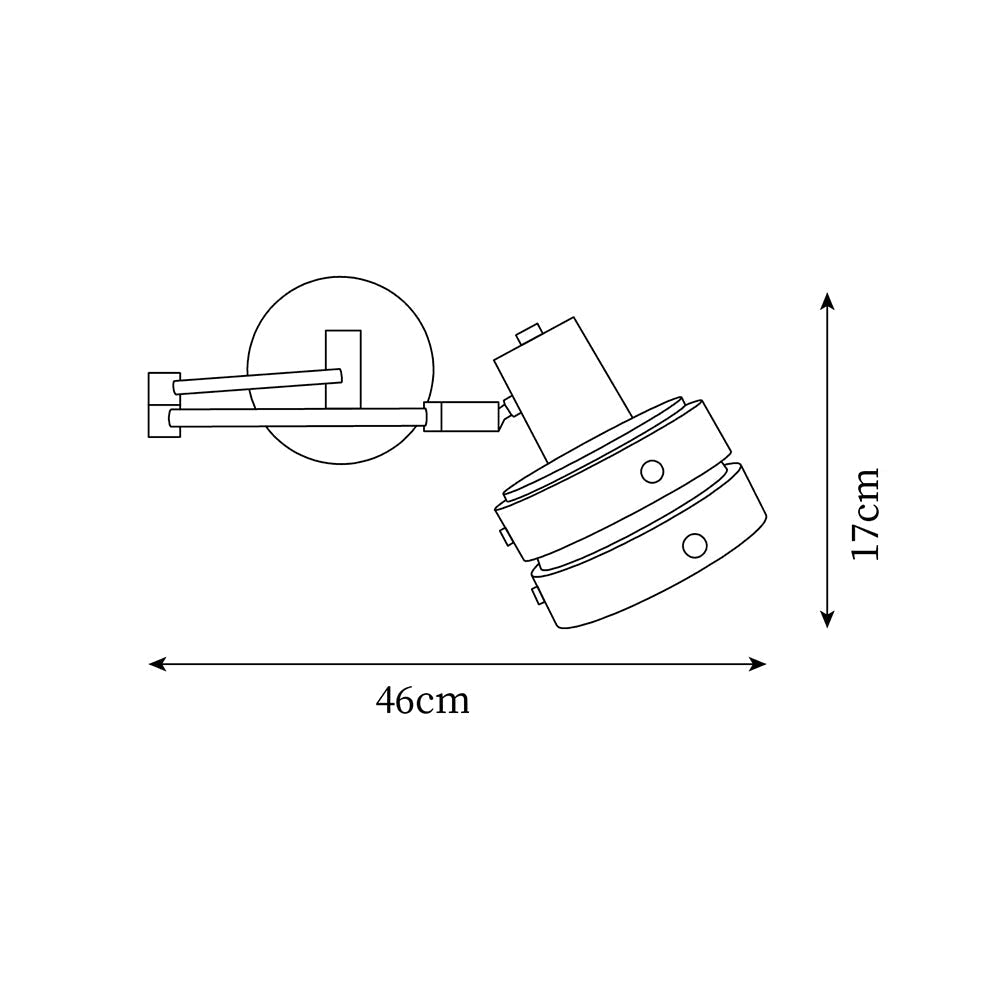 Lámpara de Pared Ajustable de Metal con Brazo Móvil – Ideal para Lectura y Espacios de Trabajo 5