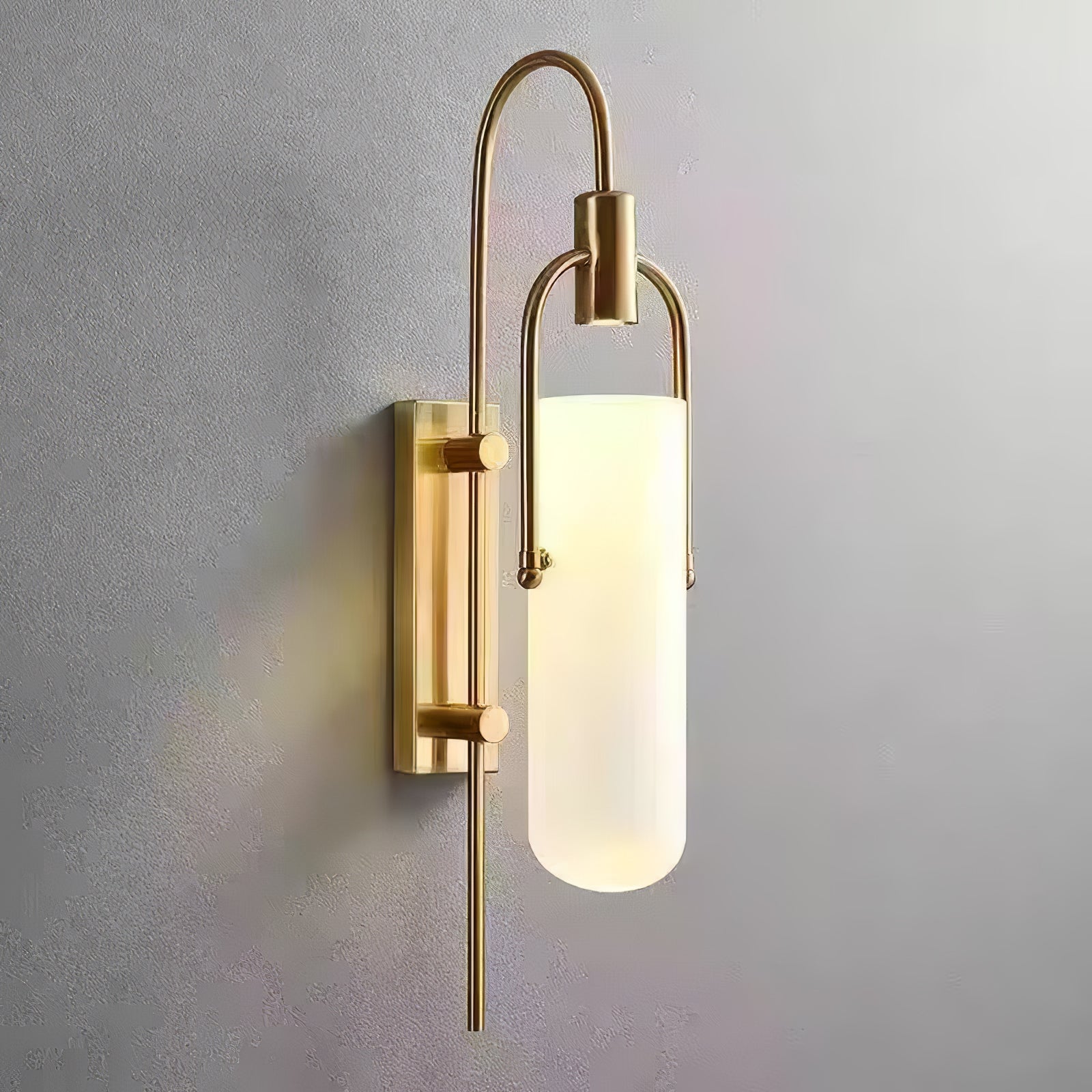 Lámpara de Pared Arc de Vidrio con Diseño Moderno y Acabado en Metal 11
