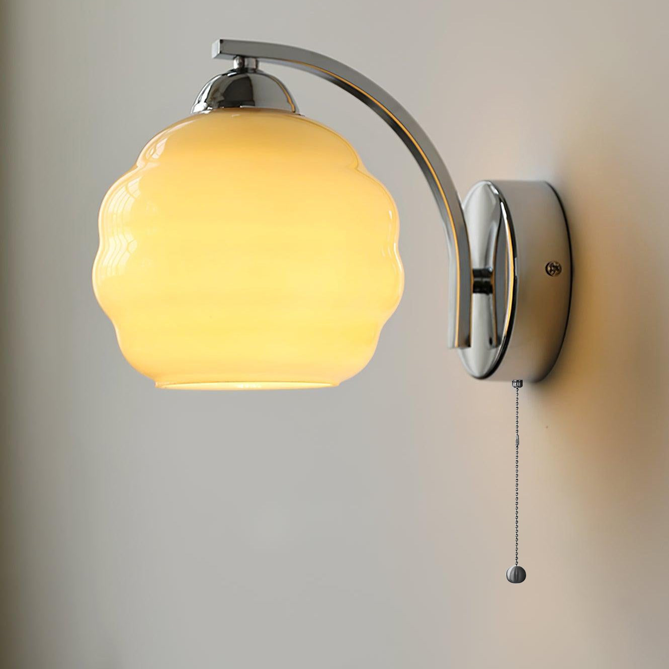 Lámpara de Pared Art Deco Gatsby Glow en Oro o Cromo, Aplique de Pared Vintage con Diseño Elegante y Compatible con Bombillas LED 10
