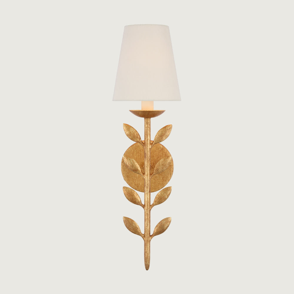 Lámpara de Pared Avery con Diseño Botánico y Acabado en Oro Antiguo 0