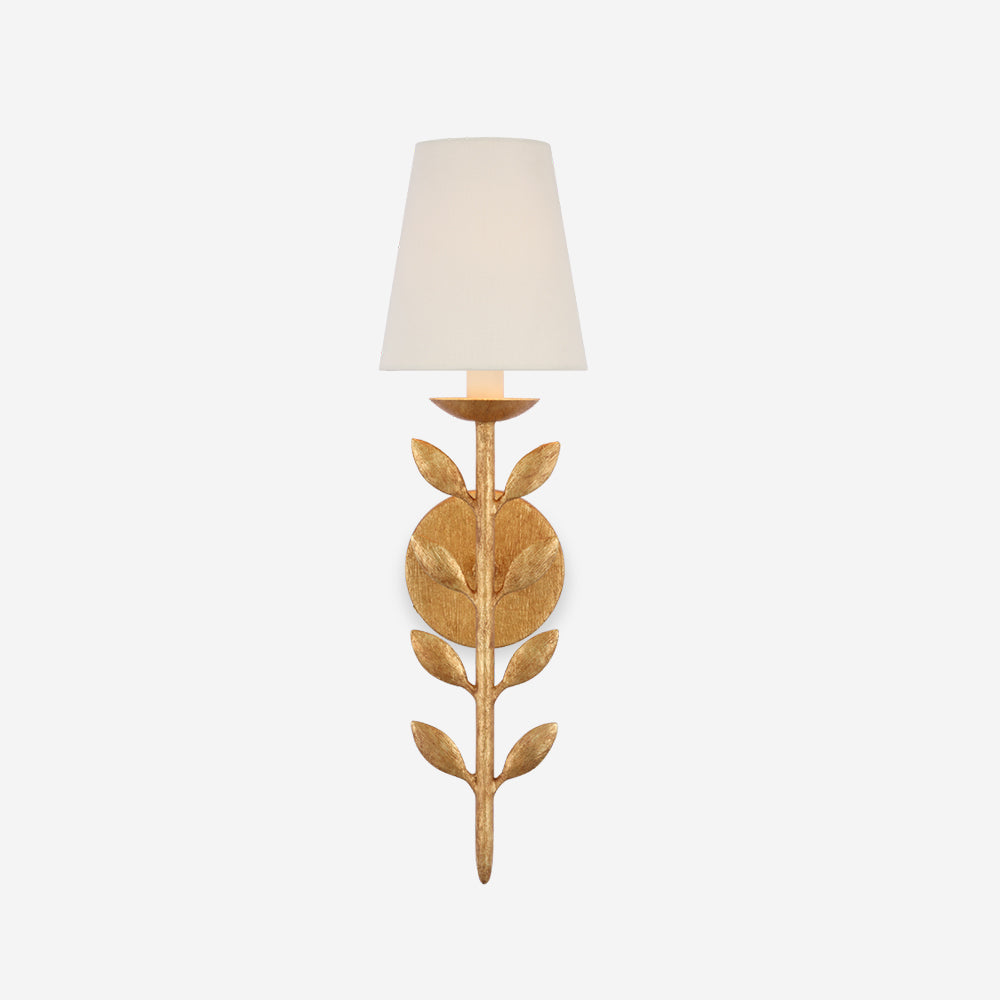Lámpara de Pared Avery con Diseño Botánico y Acabado en Oro Antiguo 1