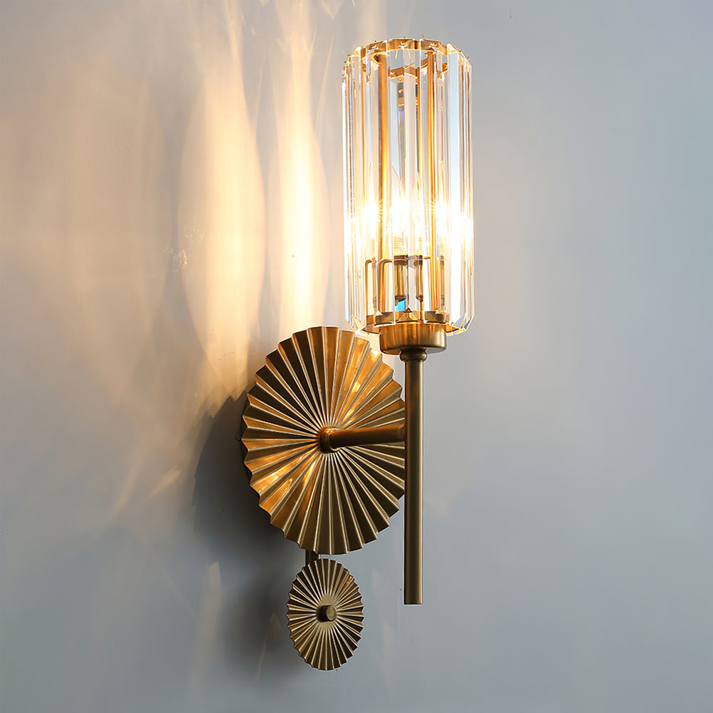 Uvren - Lámpara de Pared con Pantalla de Vidrio Transparente y Acabado en Cobre – Diseño Contemporáneo