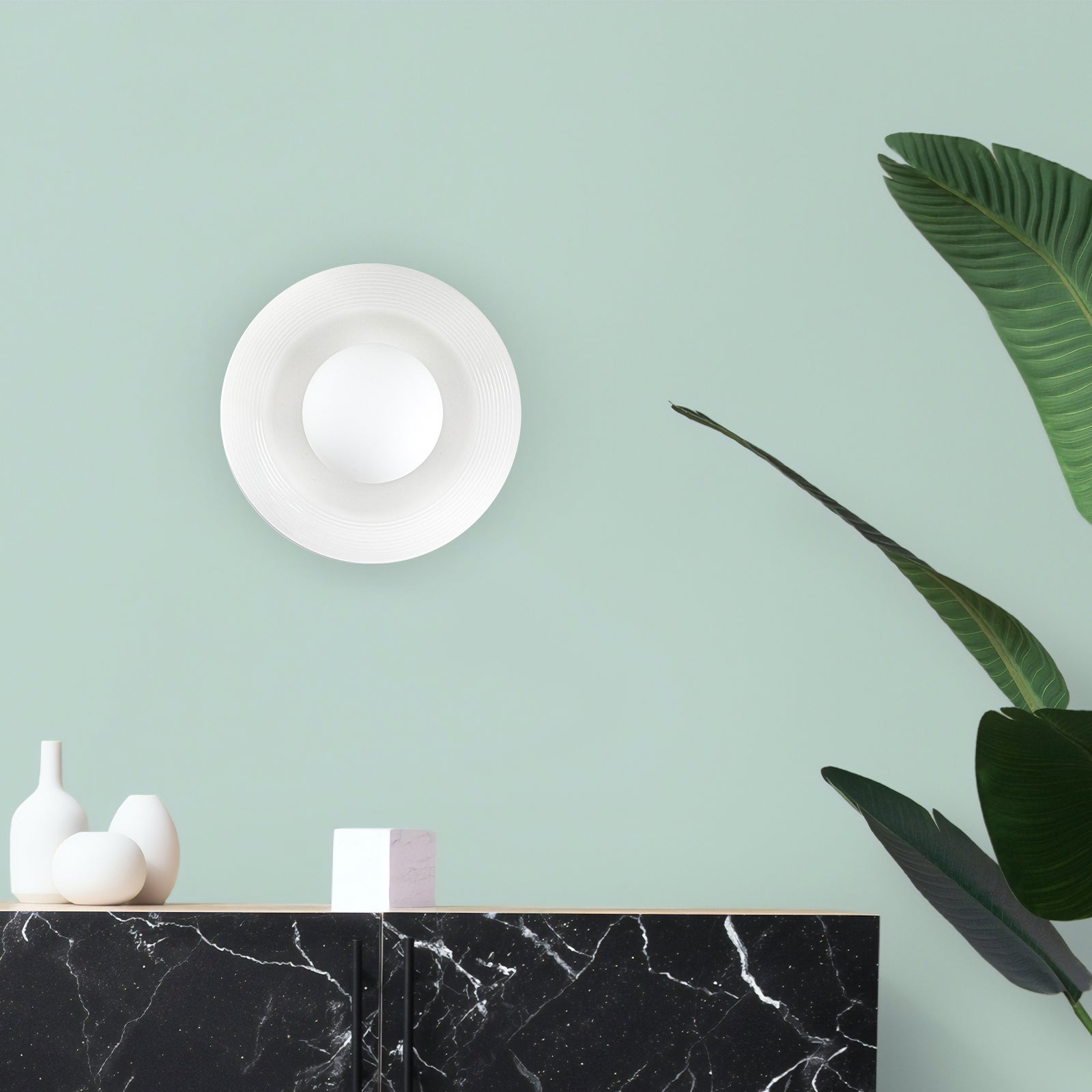 Lámpara de Pared Cerámica Blanca Moderna Estilo Nórdico - Aplique Pared Minimalista para Iluminar tu Hogar 0