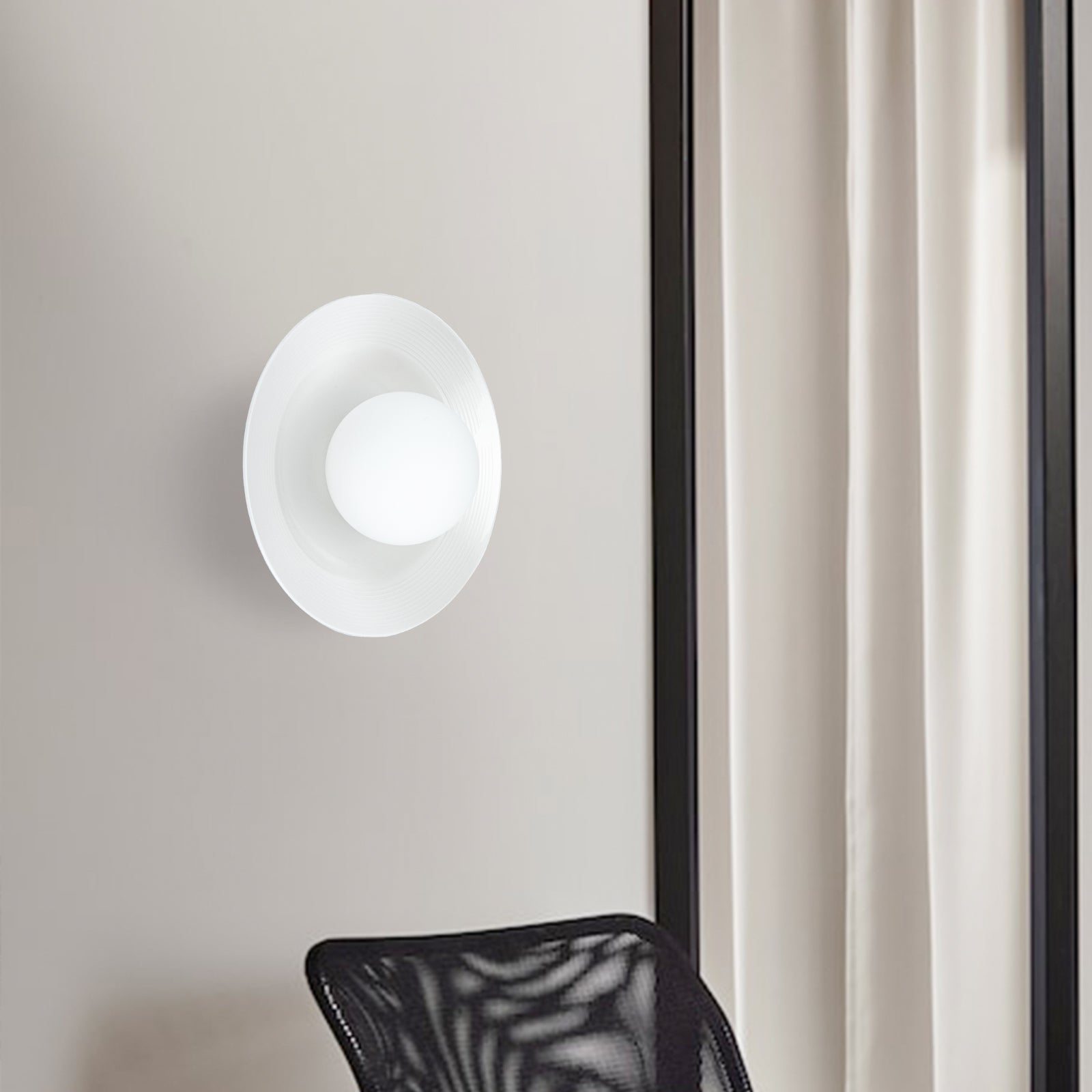 Lámpara de Pared Cerámica Blanca Moderna Estilo Nórdico - Aplique Pared Minimalista para Iluminar tu Hogar 3