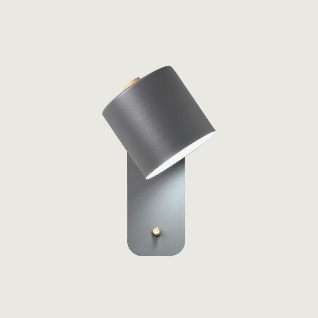Lámpara de Pared Cilíndrica Rotativa con Diseño Minimalista y Colores Macaron 1