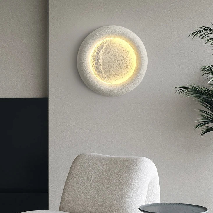 Lámpara de Pared Circular Moderna de Resina LED para Decoración Interior – Aplique Pared Elegante y Compacto 1