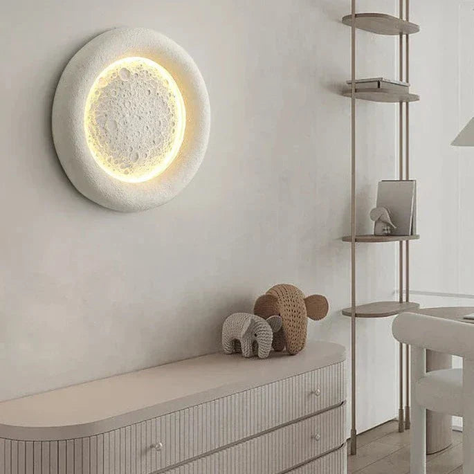 Lámpara de Pared Circular Moderna de Resina LED para Decoración Interior – Aplique Pared Elegante y Compacto 3