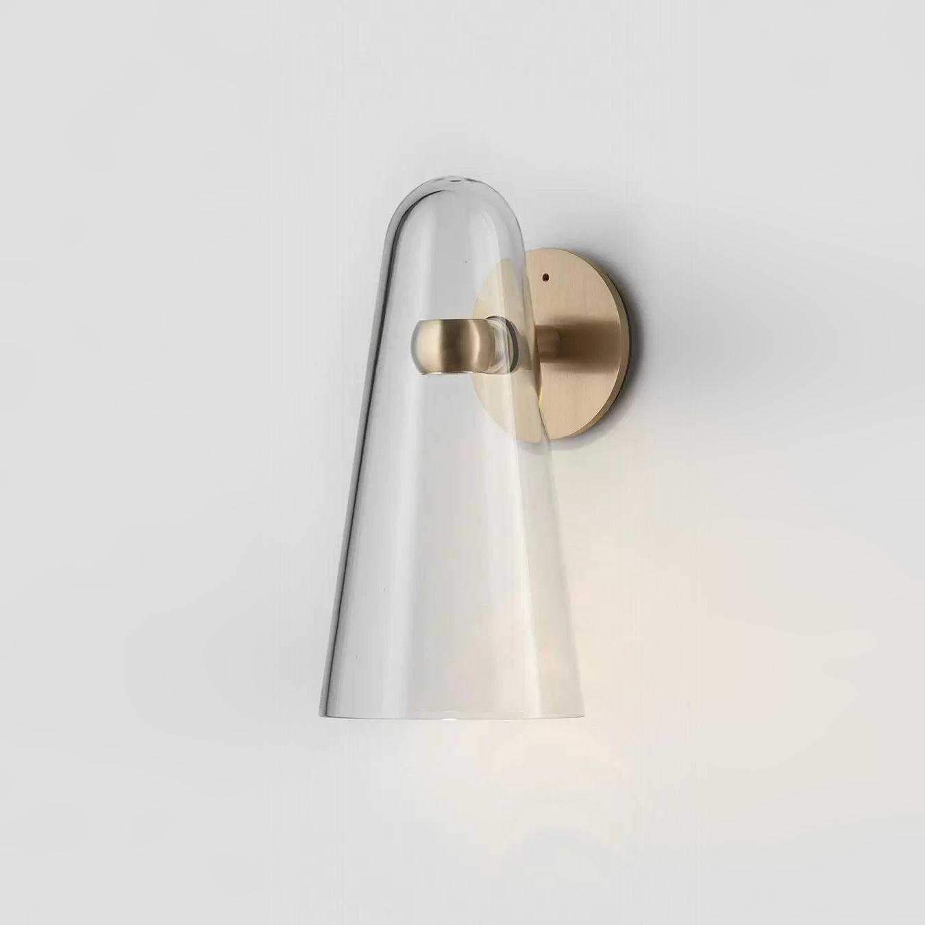 Lámpara de Pared Conical de Vidrio con LED Integrado – Elegante y Moderna 0