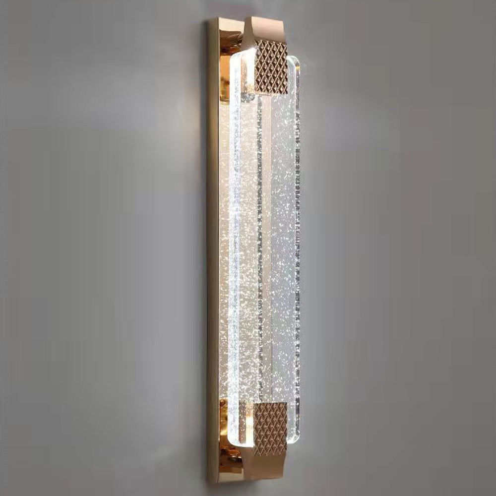 Lámpara de Pared Decorativa de Cristal de Lujo - Aplique Pared Moderno de Acero Inoxidable para Sala y Comedor 3