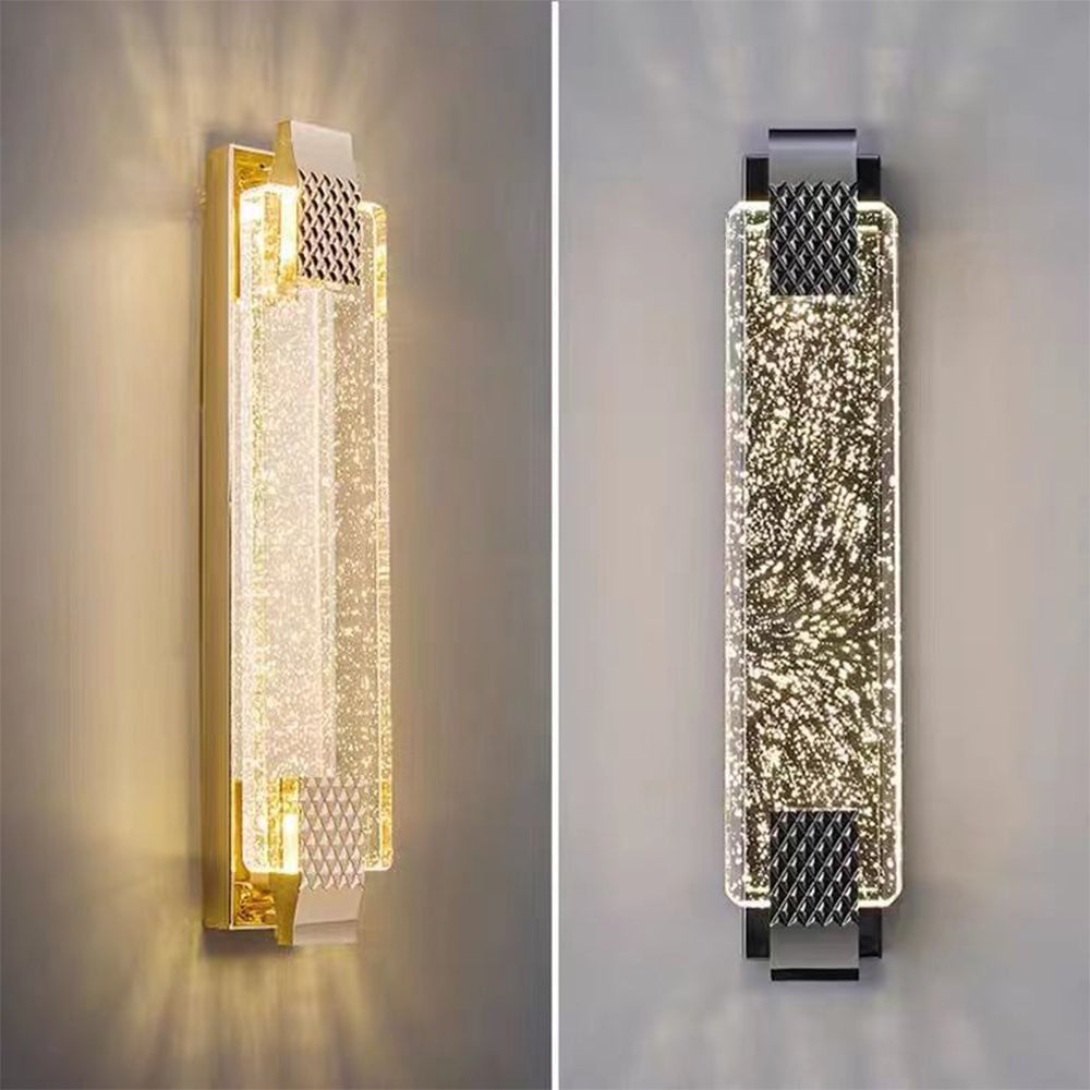 Lámpara de Pared Decorativa de Cristal de Lujo - Aplique Pared Moderno de Acero Inoxidable para Sala y Comedor 4