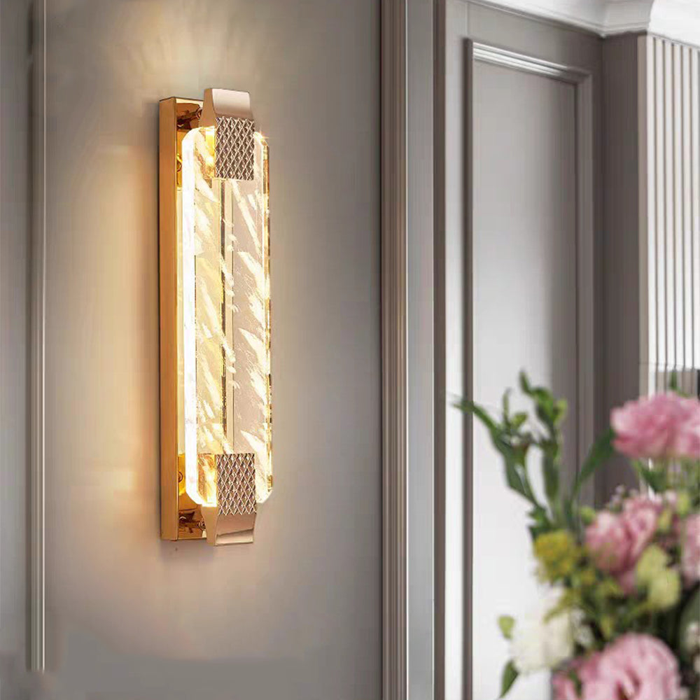 Lámpara de Pared Decorativa de Cristal de Lujo - Aplique Pared Moderno de Acero Inoxidable para Sala y Comedor 7