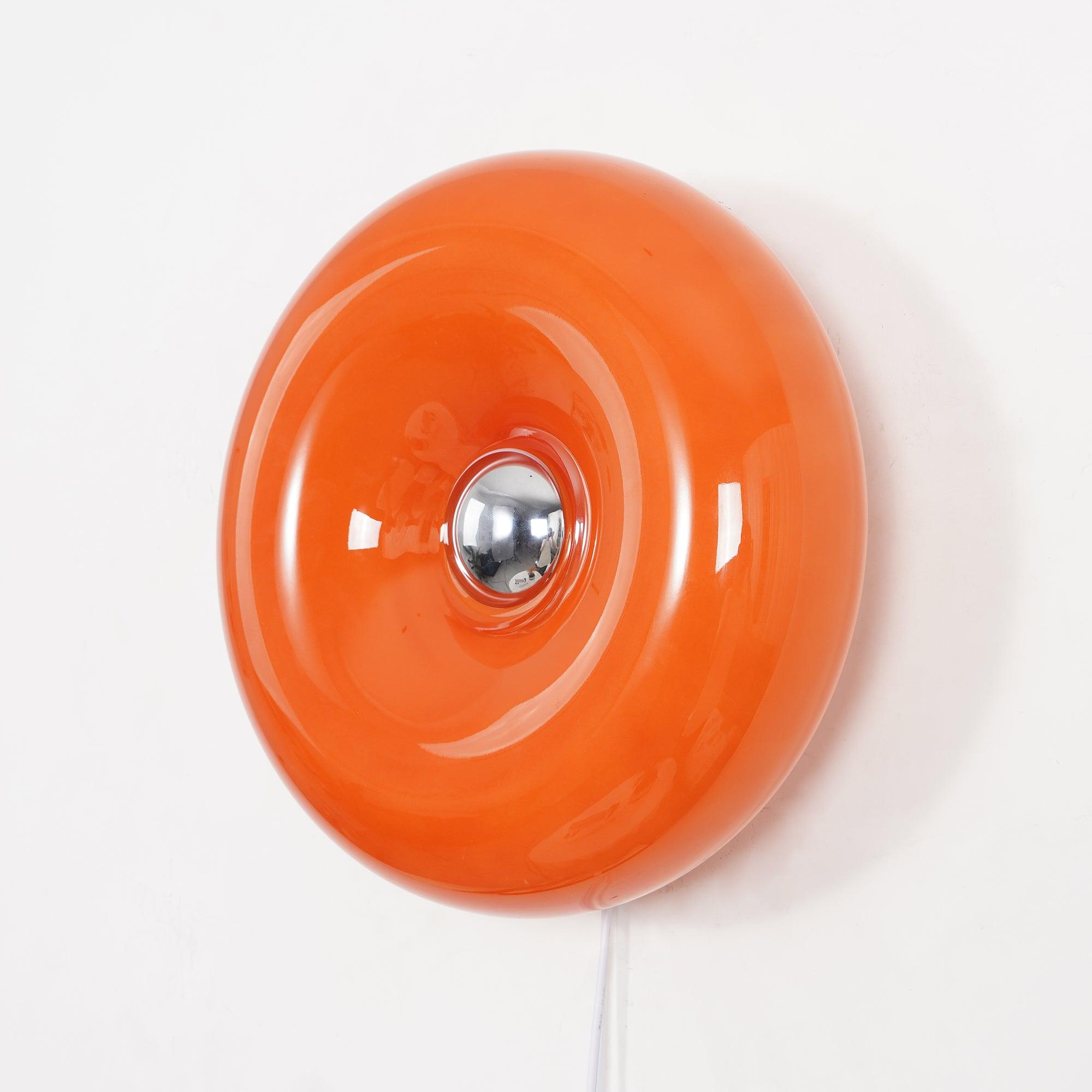 Lámpara de Pared Donuts con Diseño Vintage y Luz LED Integrada – Color Naranja 0