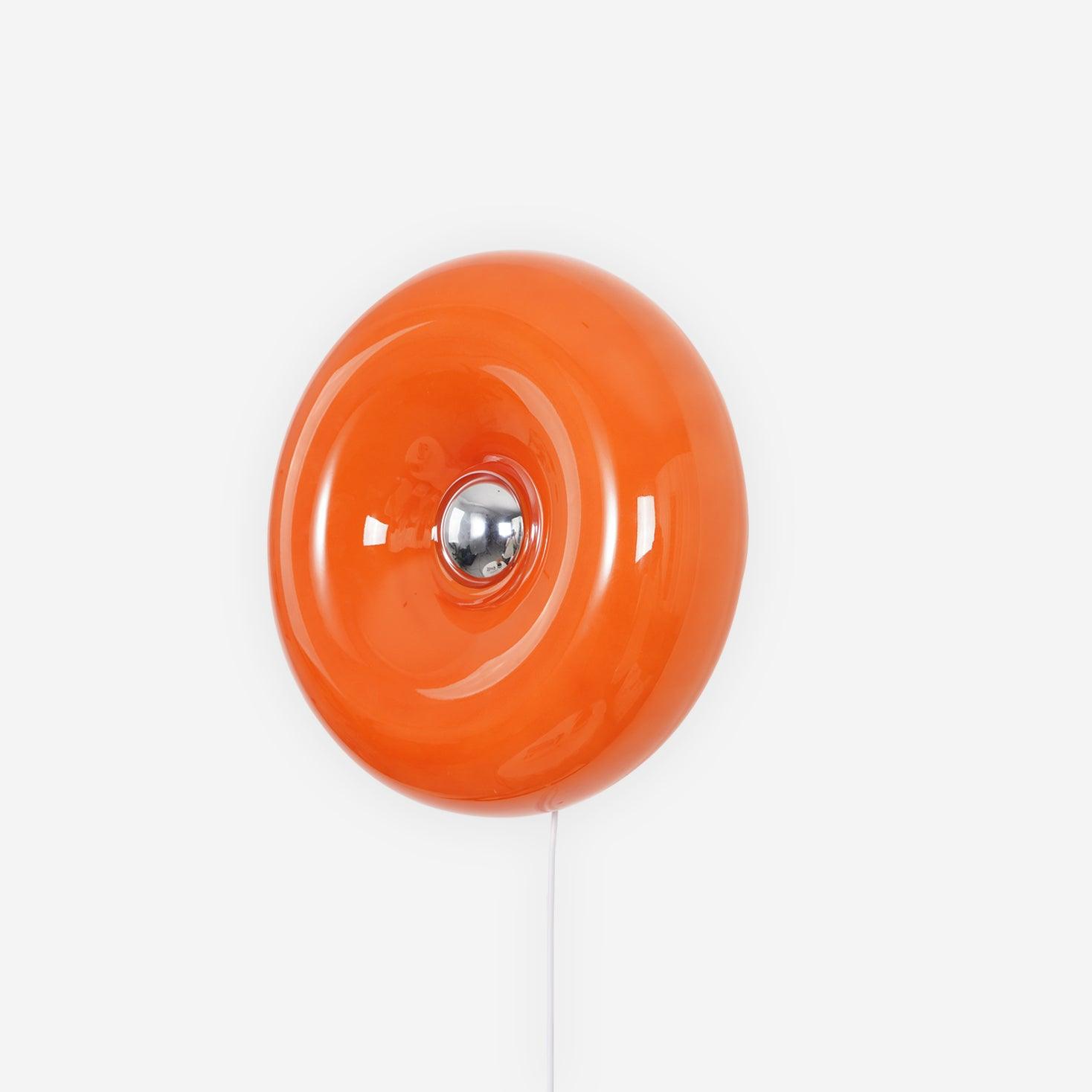 Lámpara de Pared Donuts con Diseño Vintage y Luz LED Integrada – Color Naranja 1