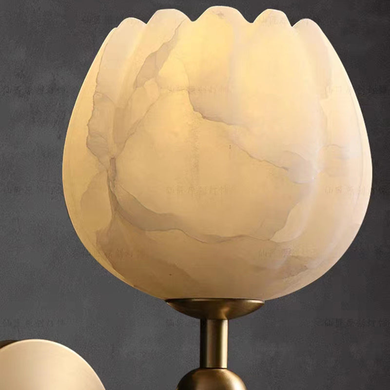 Lámpara de Pared Elegante con Diseño de Rosa y Base de Mármol, Iluminación LED para Decoración Romántica 8