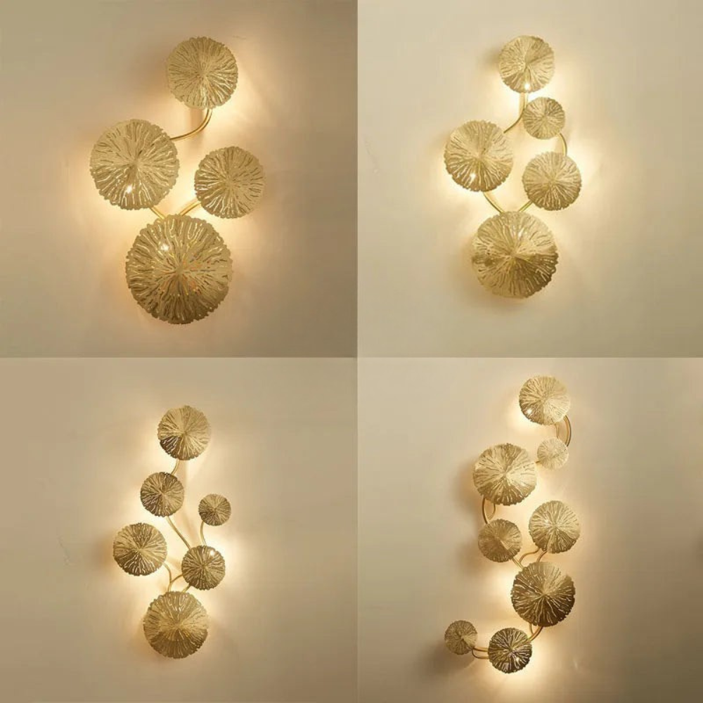 Zeriel - Lámpara de Pared Elegante de Metal y Vidrio con Luz Cálida y Diseño Clásico