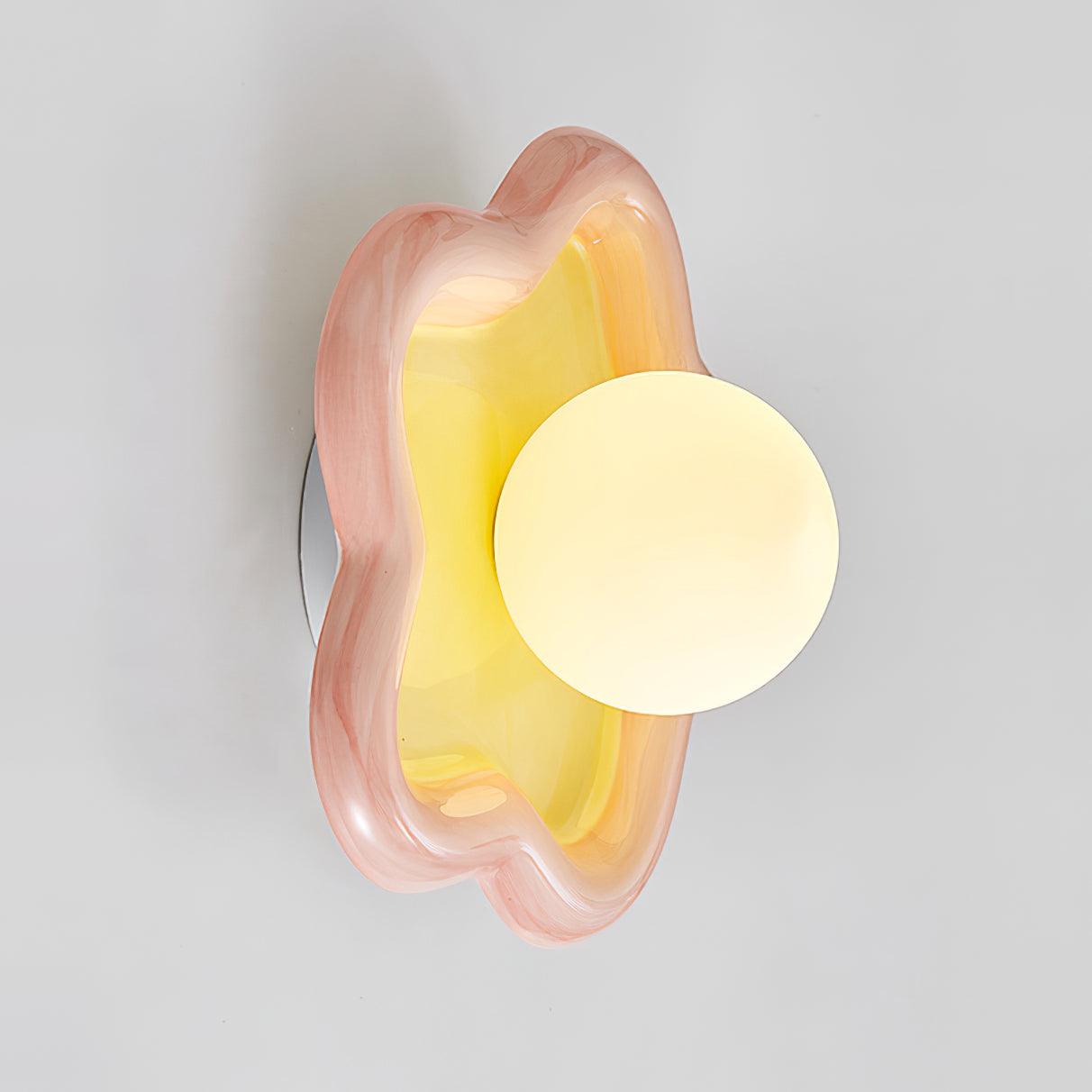 Lámpara de Pared Estrella de Cerámica en Colores Rosa y Azul – Tamaño Compacto 7