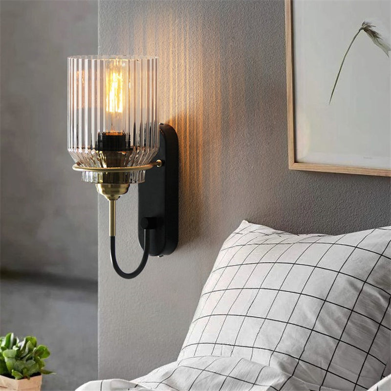 Lámpara de Pared Industrial de Vidrio con Diseño de Embudo, Aplique Pared para Iluminación en Comedor y Sala 3