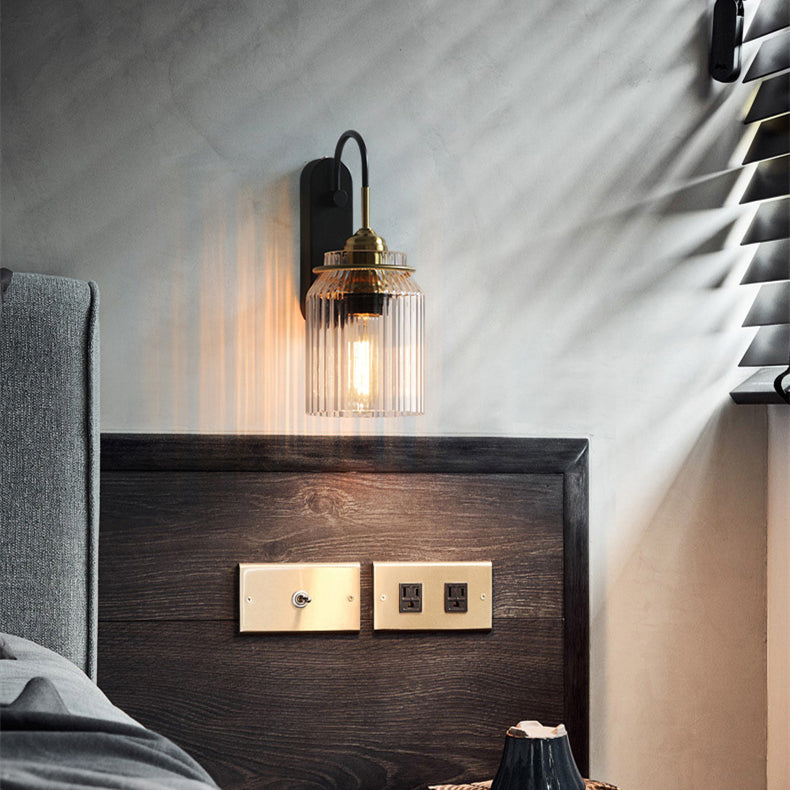 Lámpara de Pared Industrial de Vidrio con Diseño de Embudo, Aplique Pared para Iluminación en Comedor y Sala 4