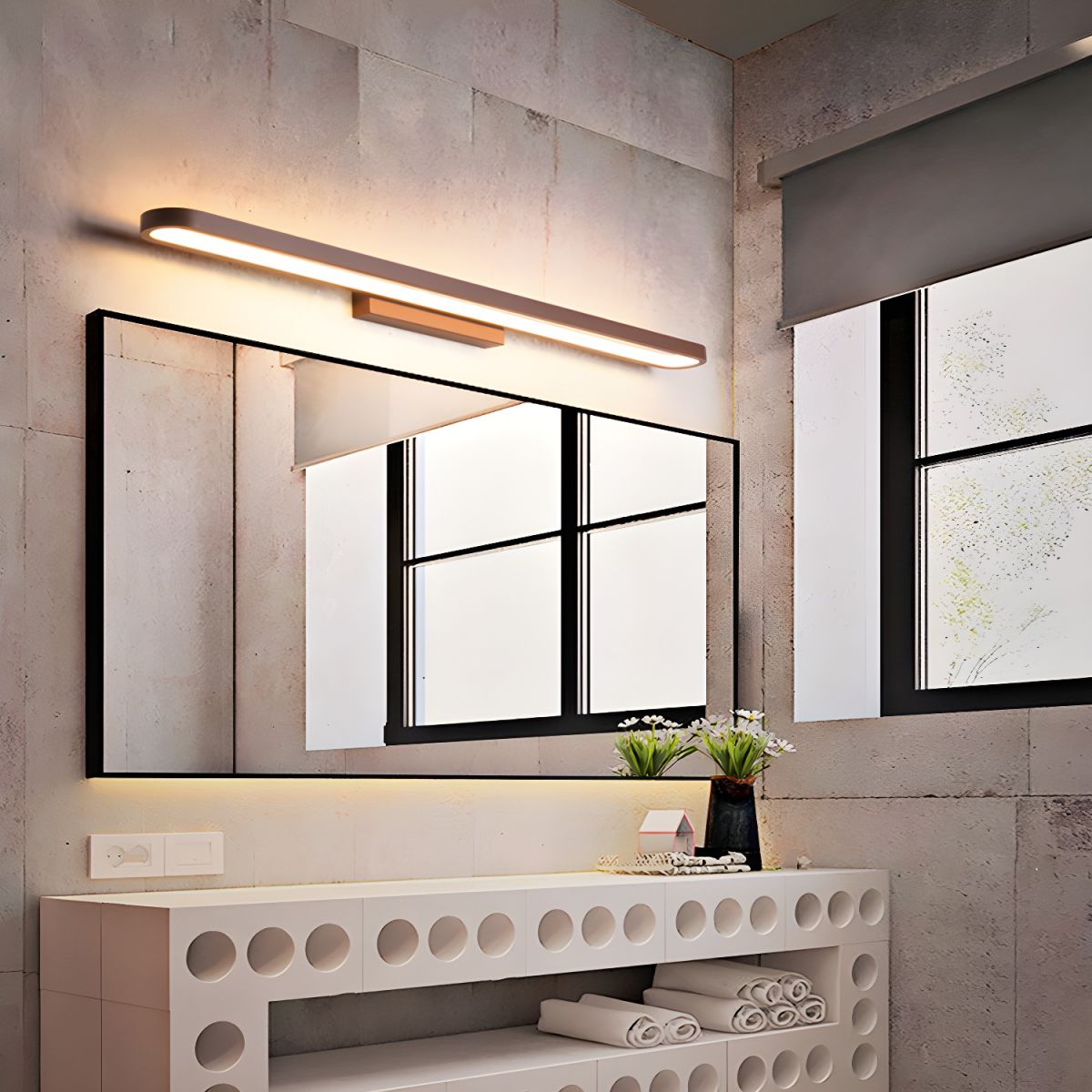 Lámpara de Pared LED Acrílica Moderna para Baño, Diseño Minimalista y Eficiencia Energética, 220V-240V 4