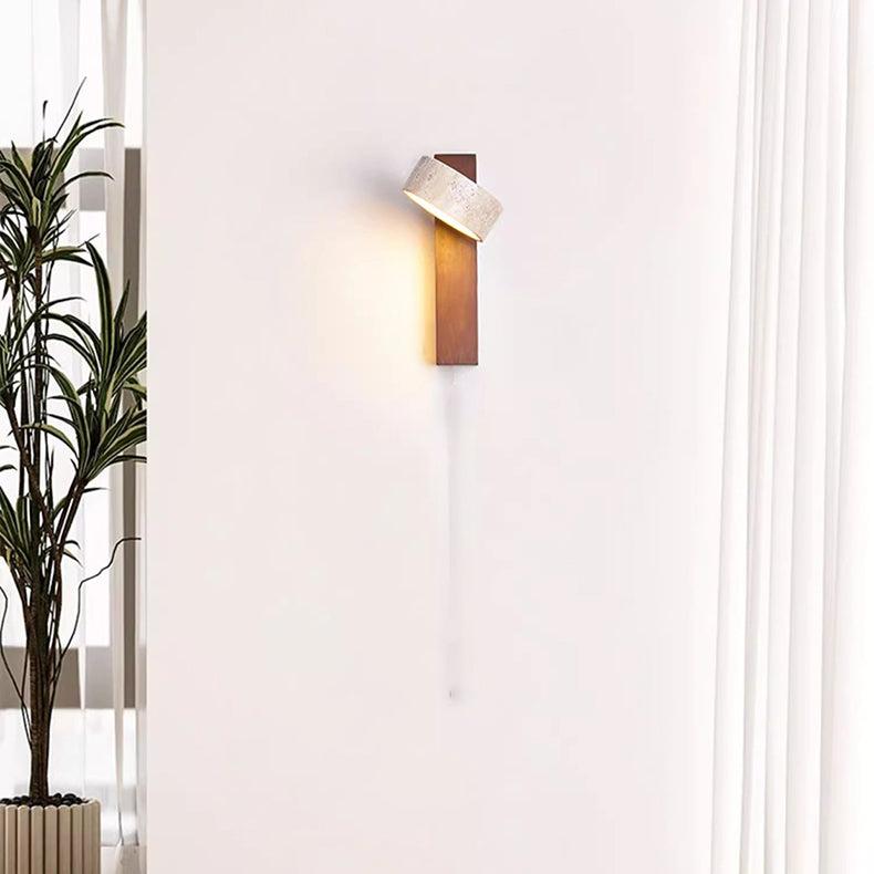 Lámpara de Pared LED Minimalista de Travertino Off-white con Diseño Natural y Luz Suave – Apliques de Pared Elegantes 4