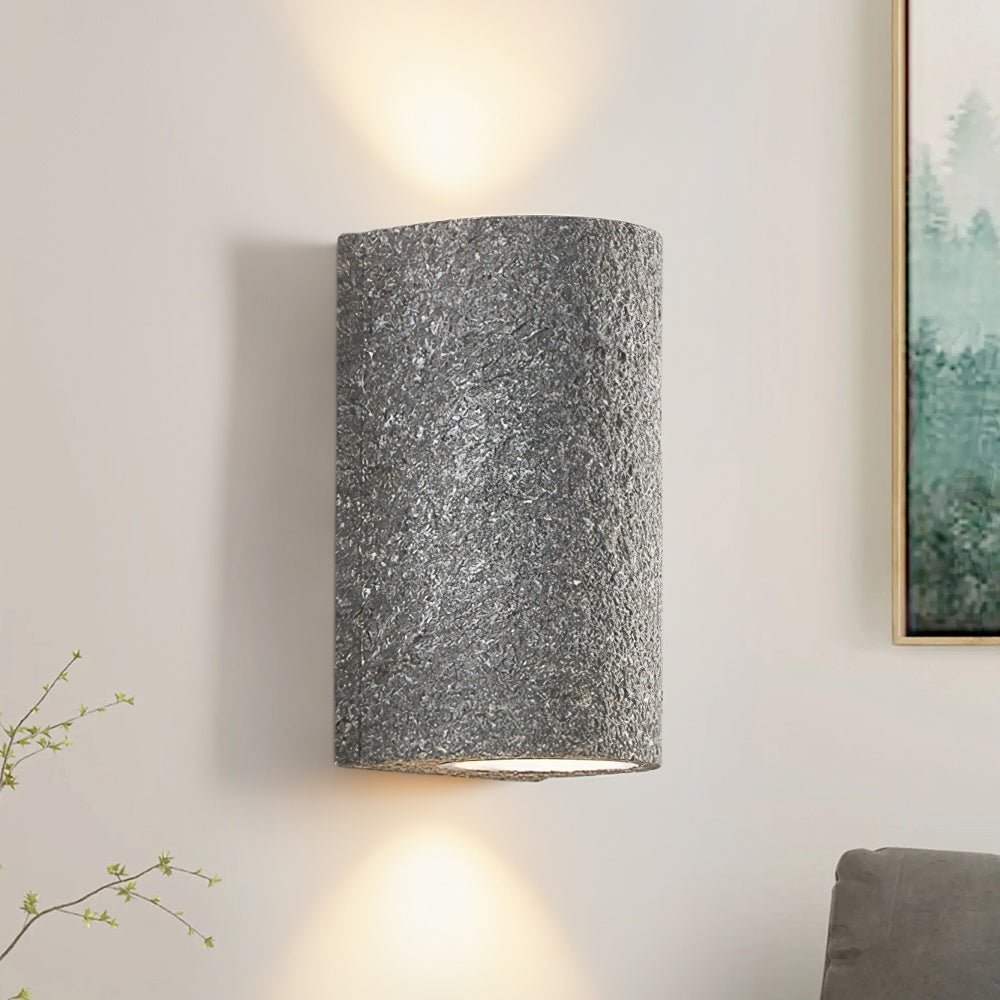 Lámpara de Pared LED Moderna Cilíndrica Estilo Wabi-Sabi con Luz Cálida 3000K – Ideal para Salones y Dormitorios 1