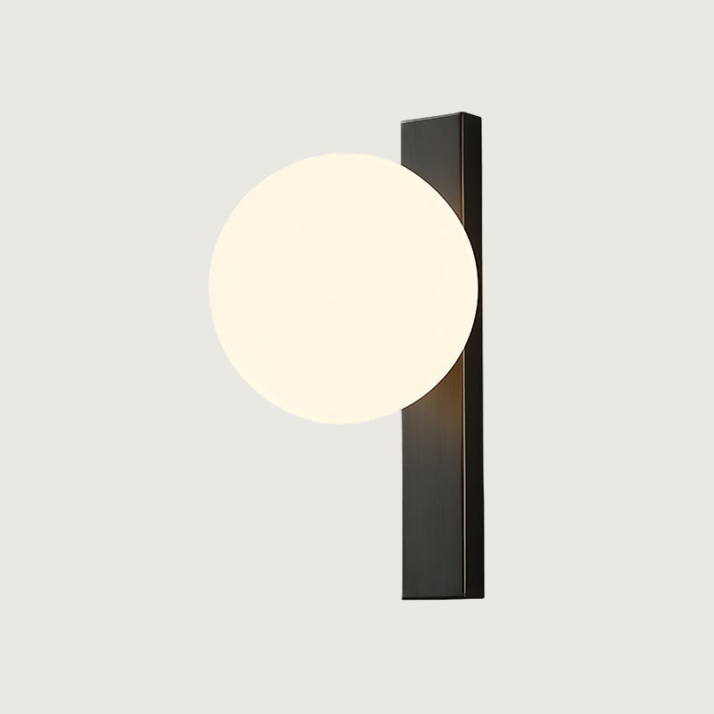 Lámpara de Pared LED Moderna Circ 3720, Difusor Esférico, Acabado Negro, Ideal para Interiores, 15.7 cm Diámetro 0