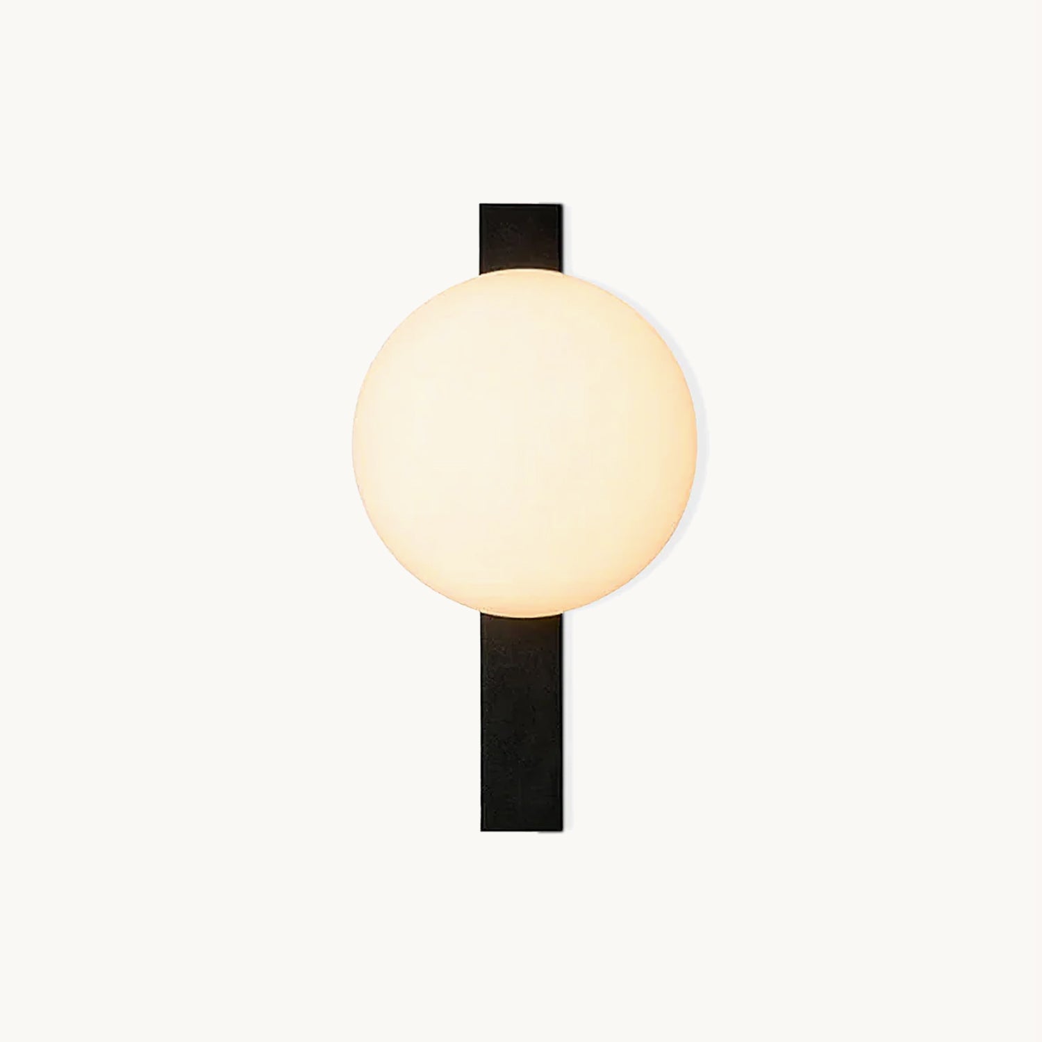 Lámpara de Pared LED Moderna Circ 3720, Difusor Esférico, Acabado Negro, Ideal para Interiores, 15.7 cm Diámetro 1