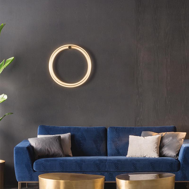 Lámpara de Pared LED Moderna Circular 13W 3000K, Acabado Negro, Aplique Pared Minimalista para Iluminación Contemporánea 1