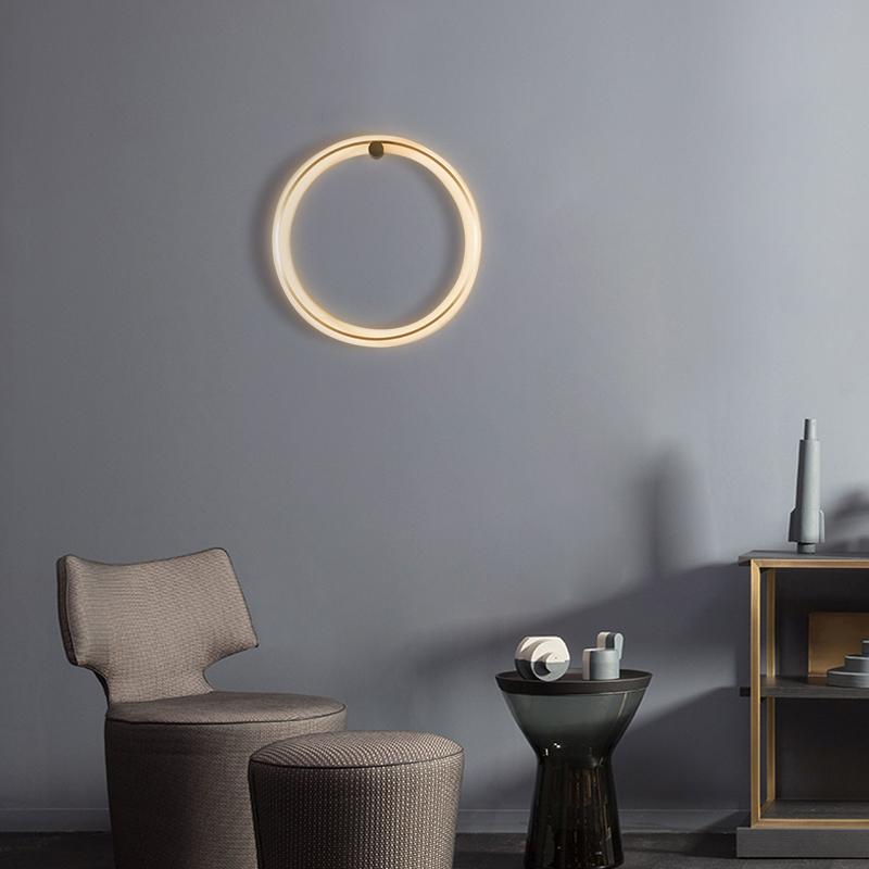 Lámpara de Pared LED Moderna Circular 13W 3000K, Acabado Negro, Aplique Pared Minimalista para Iluminación Contemporánea 3