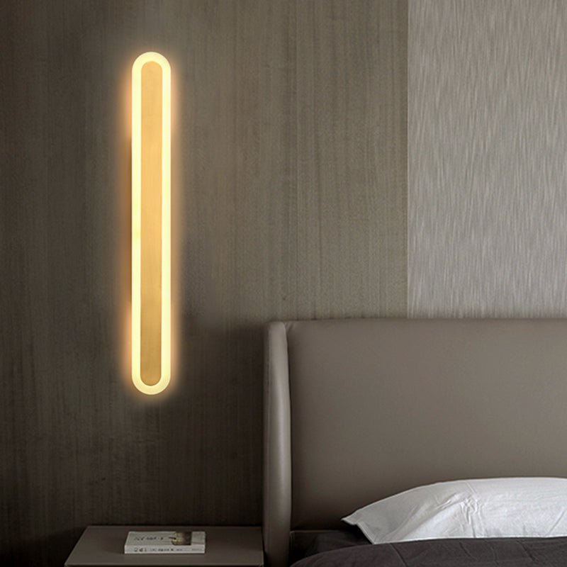 Lámpara de Pared LED Moderna con Acabado en Bronce y Diseño de Tiras Largas 0