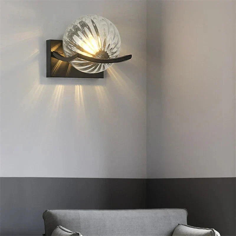 Lámpara de Pared LED Moderna de Vidrio para Iluminación Elegante - Aplique Pared Compacto 15cm x 18cm 2