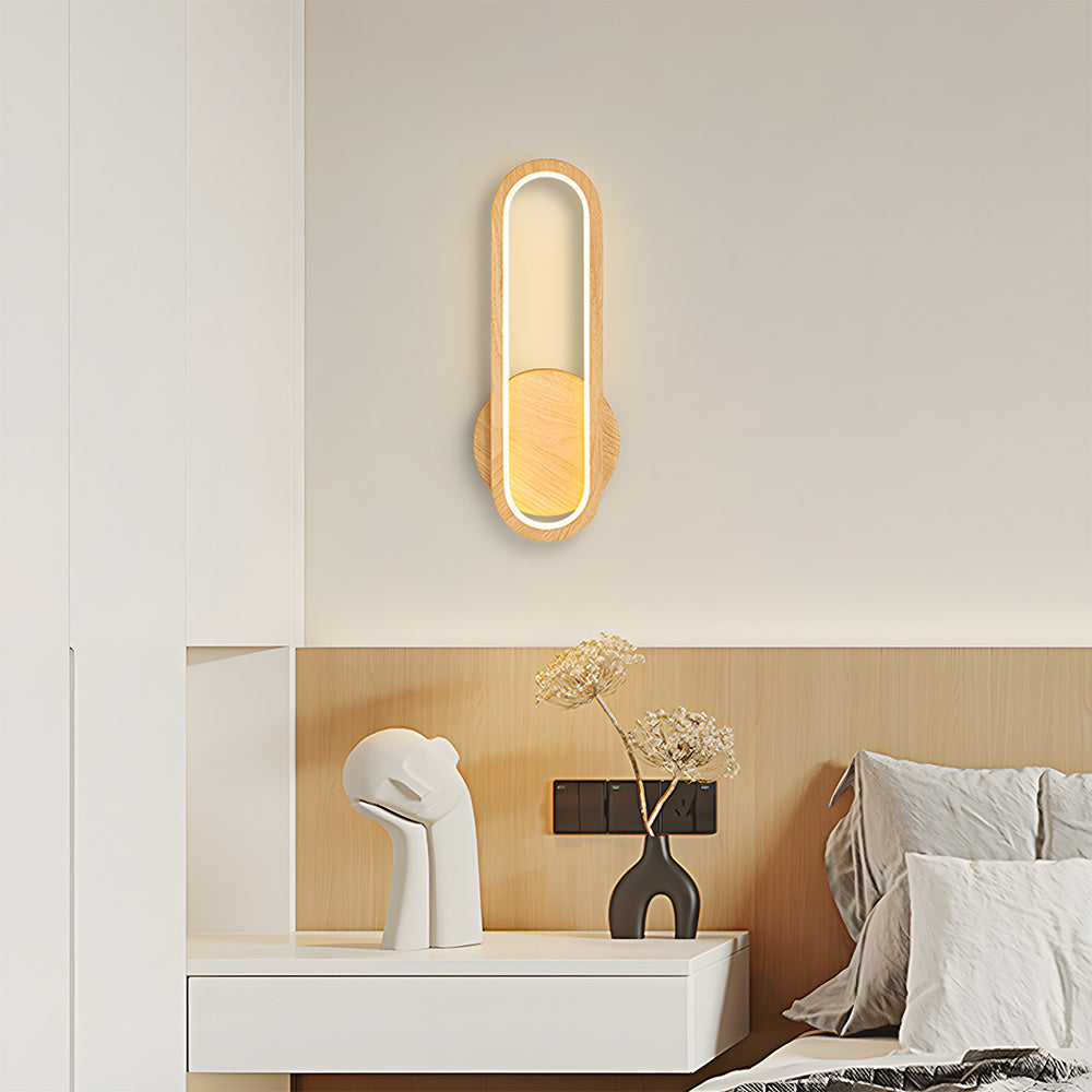 Lámpara de Pared LED de Madera Retro, 16W, Iluminación Ambiental para Sala de Estar y Dormitorio 3
