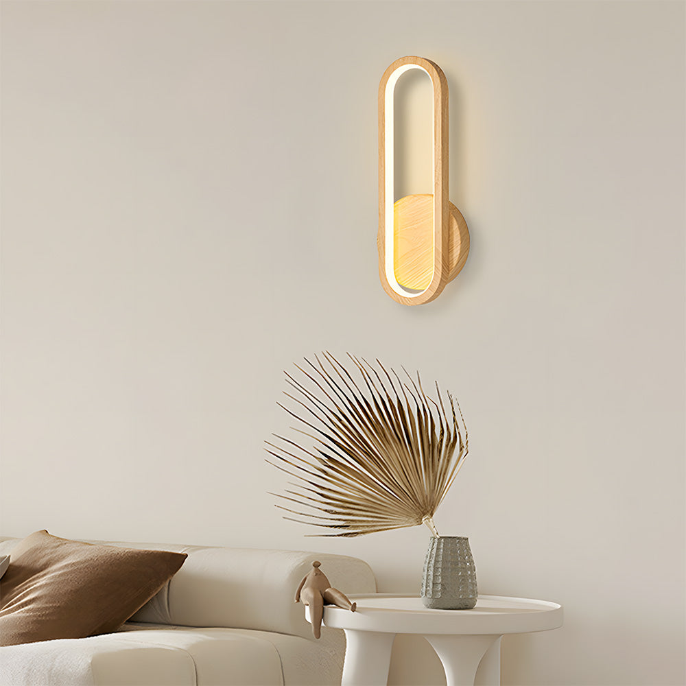 Lámpara de Pared LED de Madera Retro, 16W, Iluminación Ambiental para Sala de Estar y Dormitorio 7