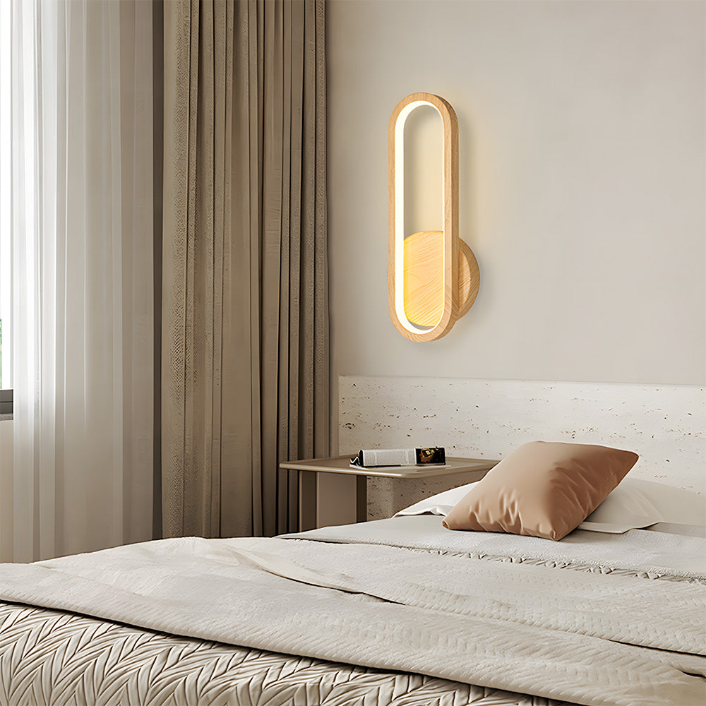 Lámpara de Pared LED de Madera Retro, 16W, Iluminación Ambiental para Sala de Estar y Dormitorio 8