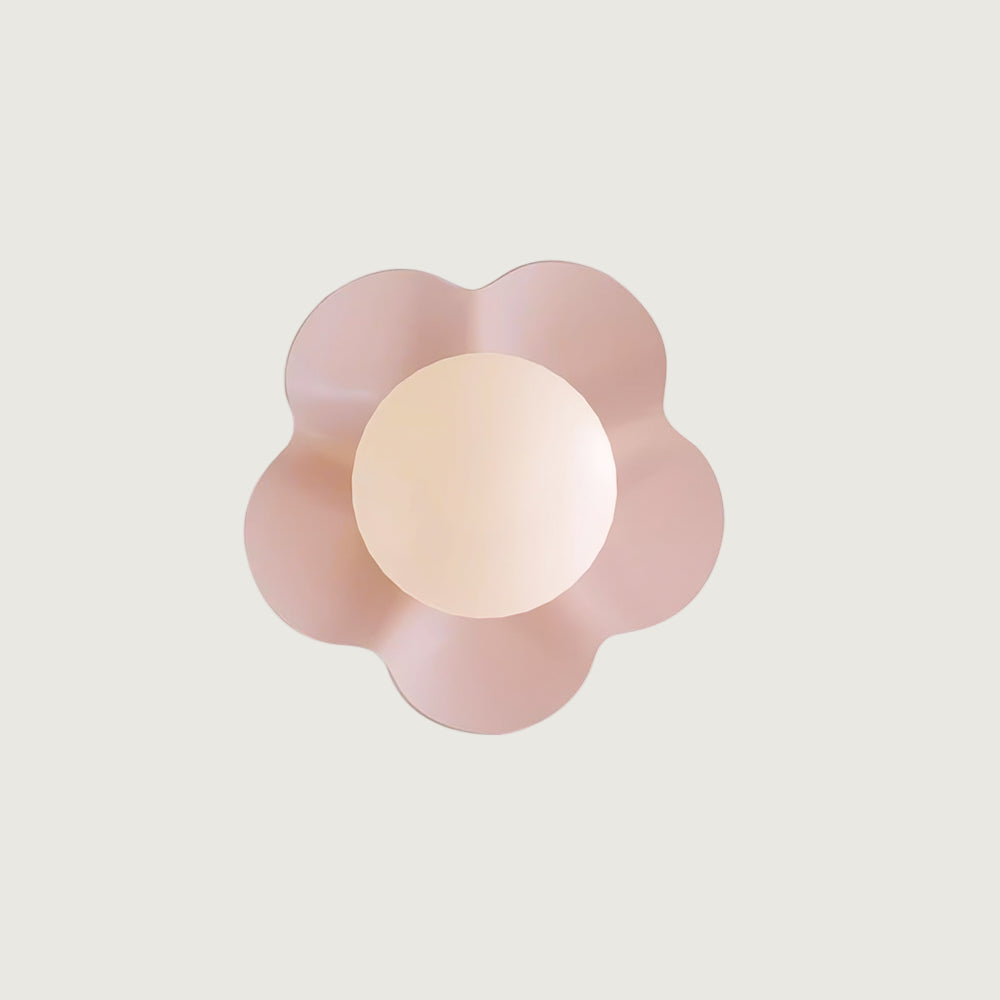 Lámpara de Pared La Fleur de Resina y Vidrio – Diseño Floral, Tamaño Compacto 1