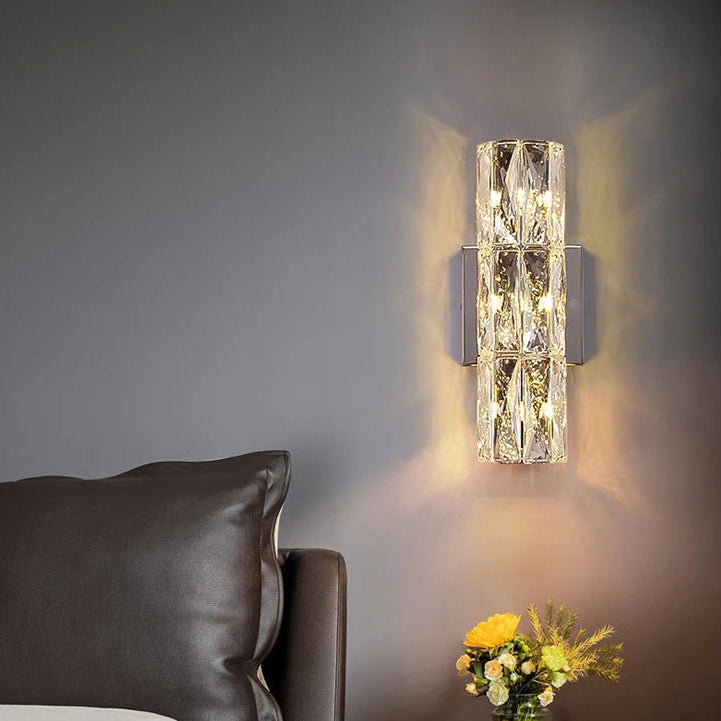 Lámpara de Pared Larga de Cristal para Dormitorio Elegante, Iluminación Suave y Agradable, Diseño Sofisticado 40cm x 12cm 8