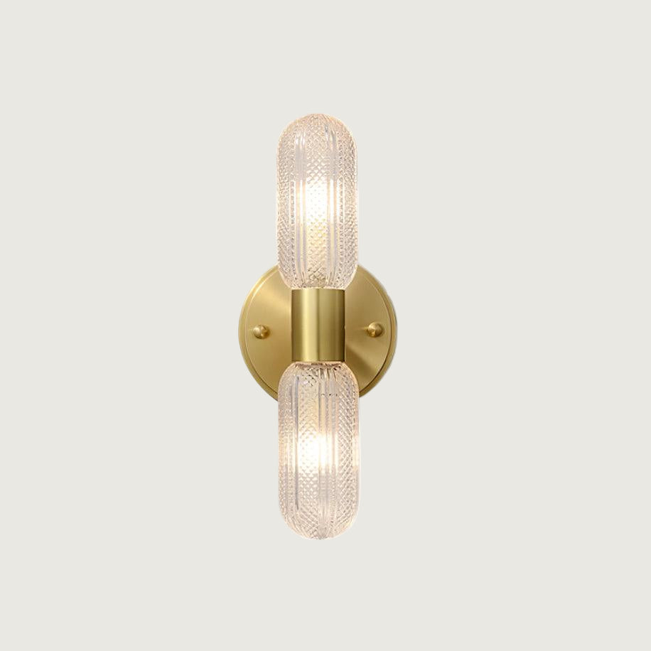 Lámpara de Pared Mallory Nórdica en Cobre con Pantalla de Vidrio, Aplique Pared Ideal para Espacios Reducidos 1