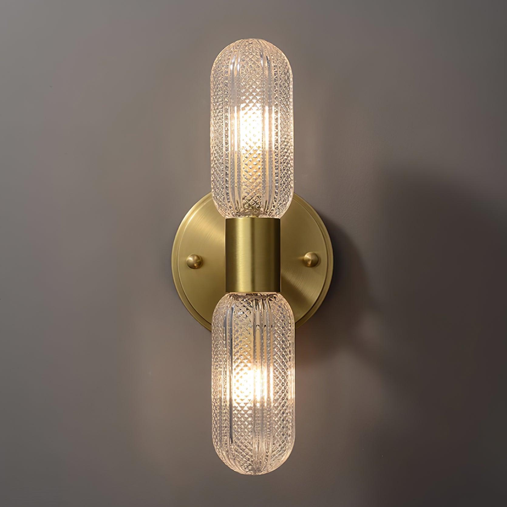 Lámpara de Pared Mallory Nórdica en Cobre con Pantalla de Vidrio, Aplique Pared Ideal para Espacios Reducidos 2